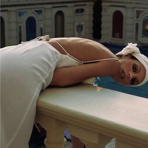 ZARA linen blend backless dress - limited edition